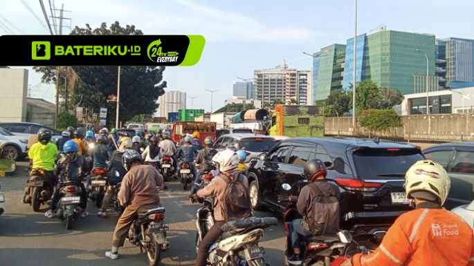Kemacetan di Cengkareng Jakarta Barat